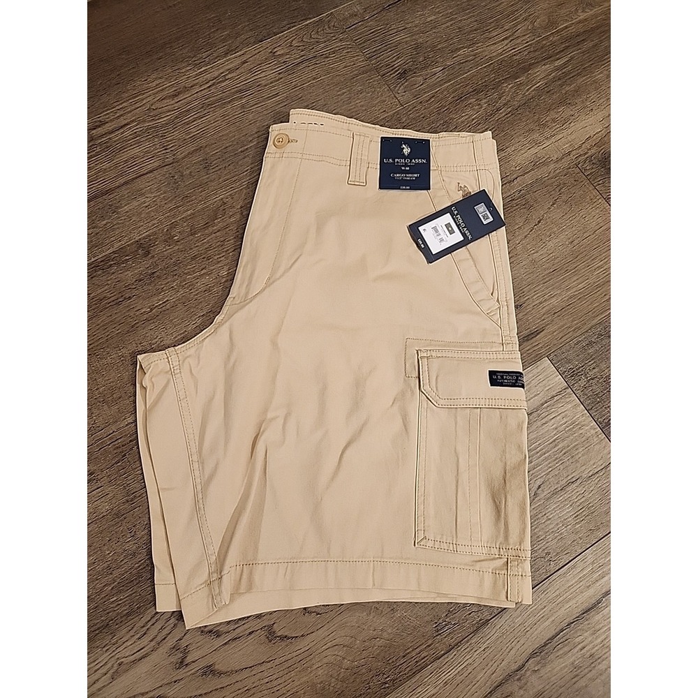 U.S. Polo Assn. Men's Cargo Shorts Size 40 Khaki‎ Prep 9.5" Inseam